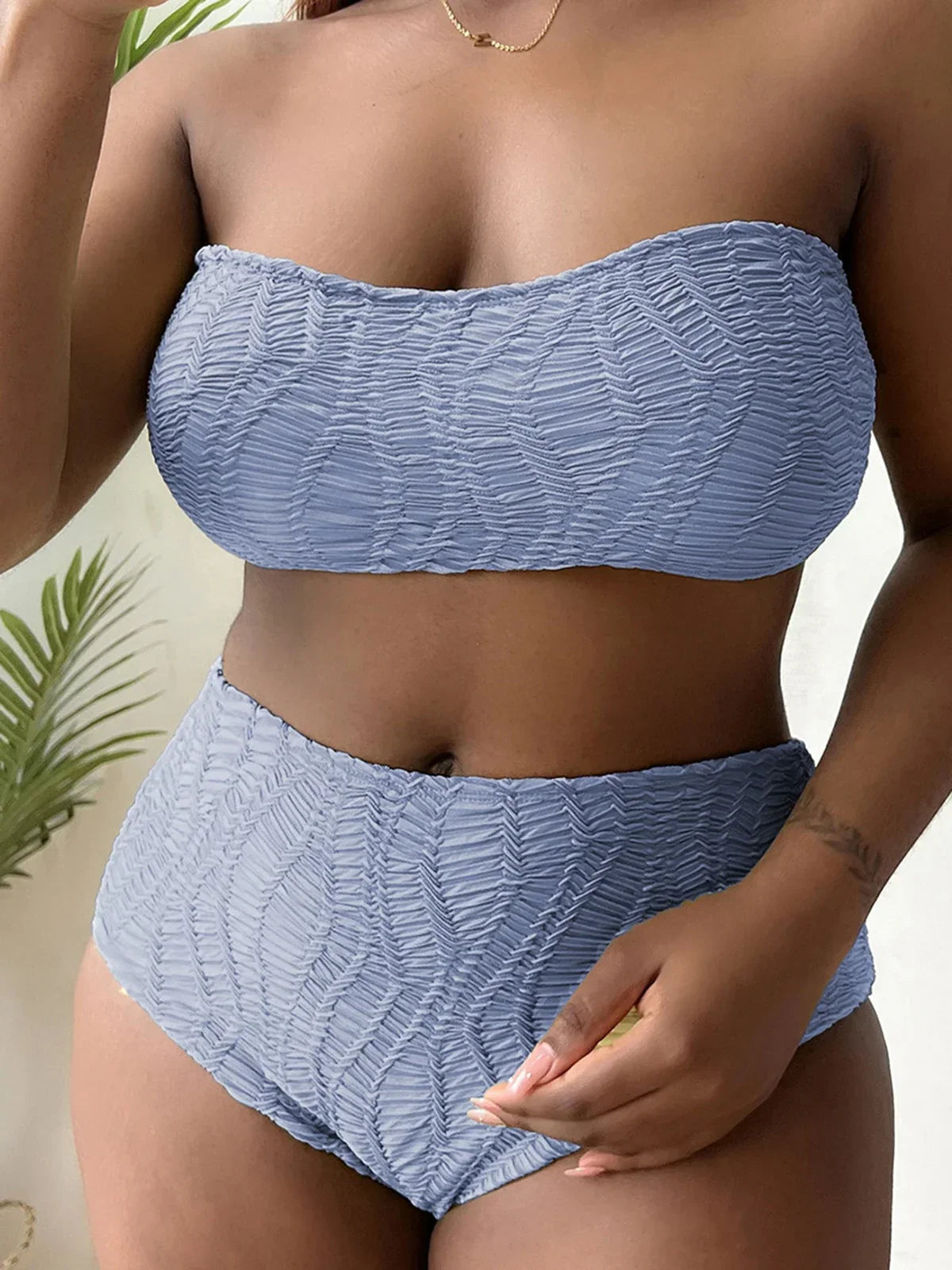 0XL 4XL Strapless Bikini Large Size Swimwear Plus