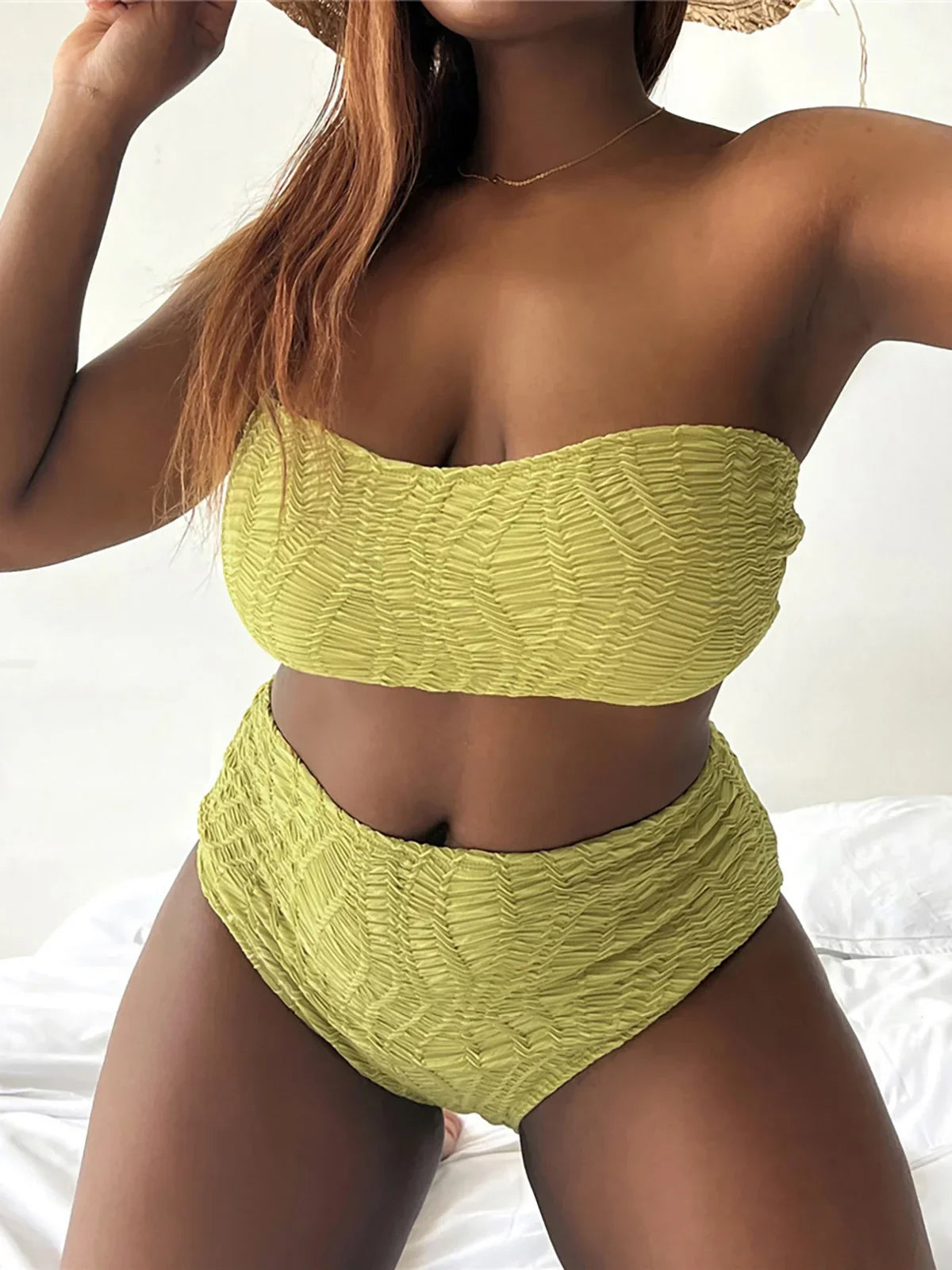 0XL 4XL Strapless Bikini Large Size Swimwear Plus