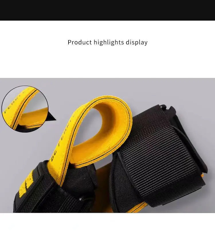 1 Pair Cowhide Gym Gloves Grips Anti-Skid Weight