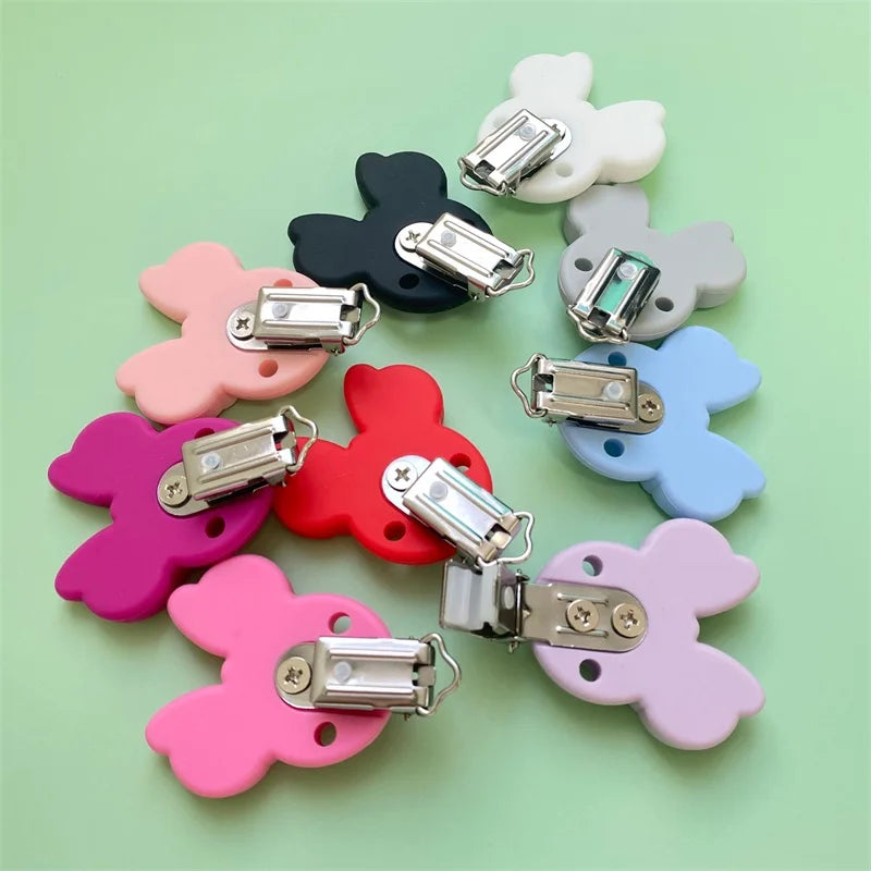10/50/100pc Mouse Silicone Pacifier Clip DIY Baby Teething