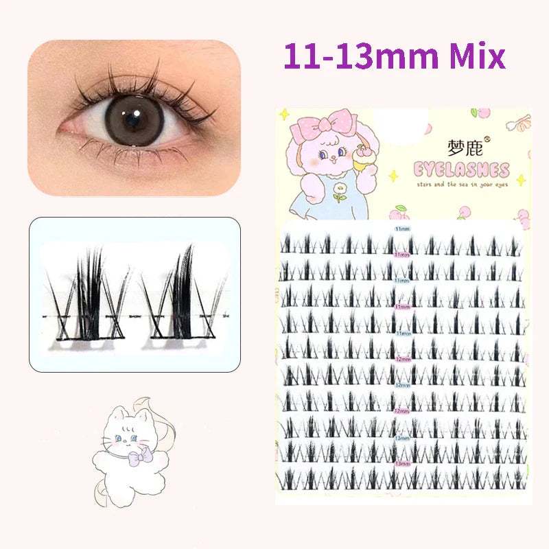 10 Pairs Fairy False Eyelashes Little Devil Individual