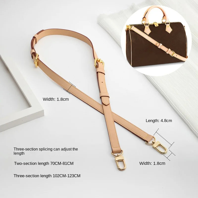 100 Genuine Leather bag Strap for LV Speedy