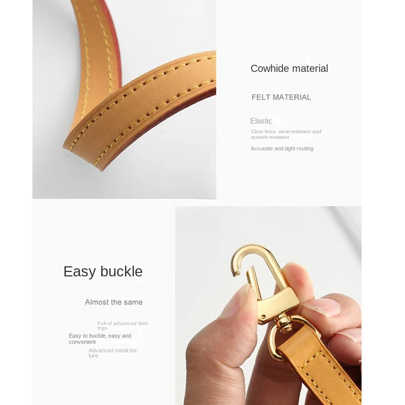 100 Genuine Leather bag Strap for LV Speedy