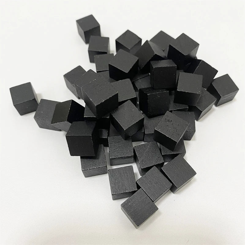 100Pcslots 10mm Wood Cubes Colorful Dice Chess Pieces