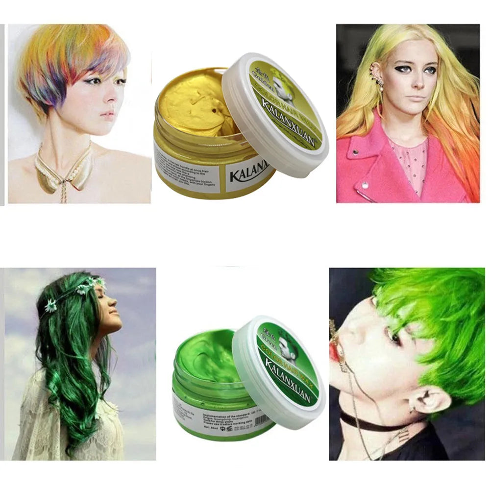 100g Hair Color Wax – 9 Colors, Disposable Styling Mud