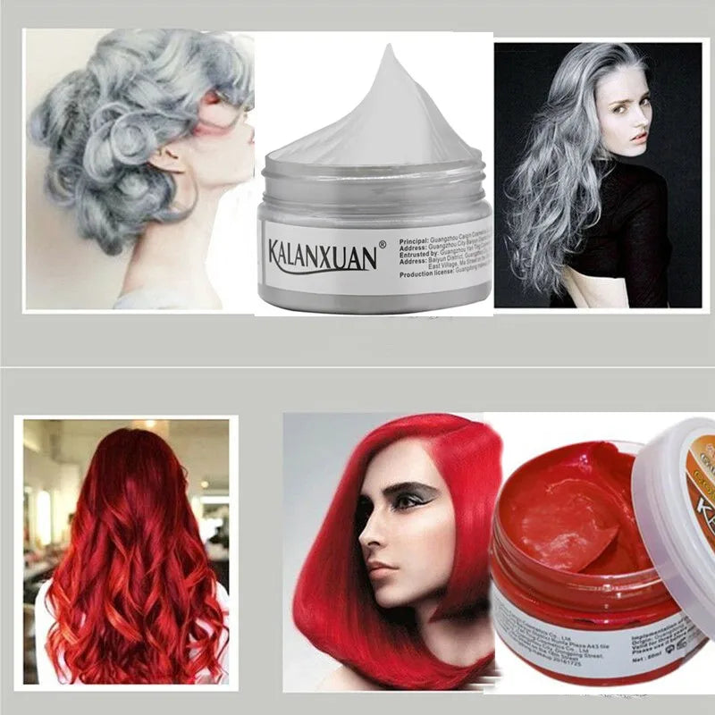 100g Hair Color Wax – 9 Colors, Disposable Styling Mud