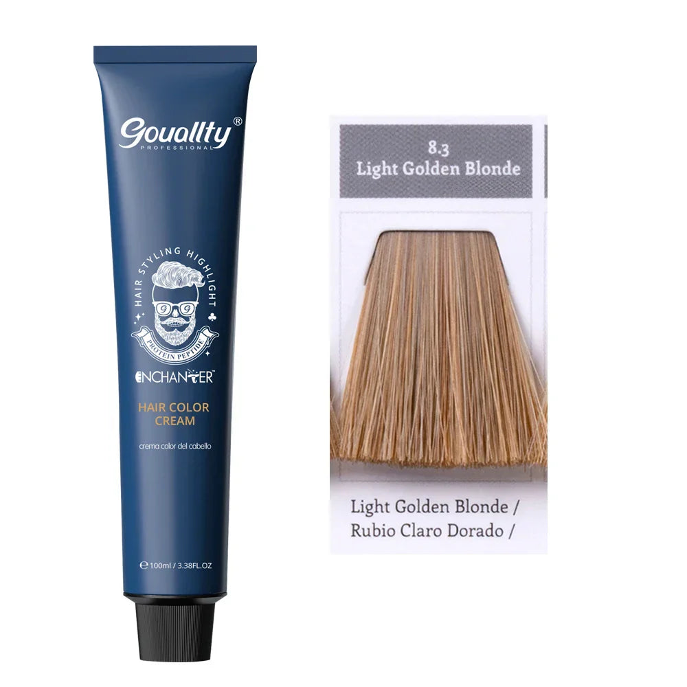 100ml Professional Hair Dye Permanent Golden Brown Sliver