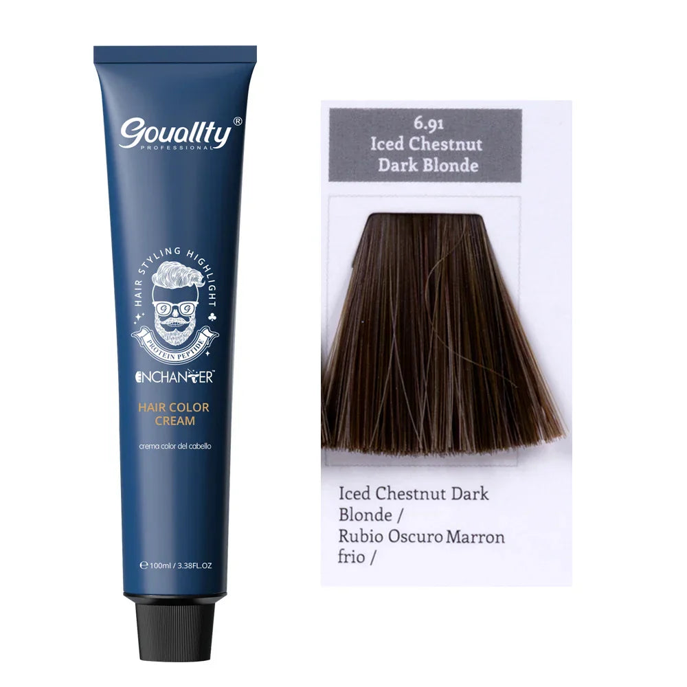 100ml Professional Hair Dye Permanent Golden Brown Sliver