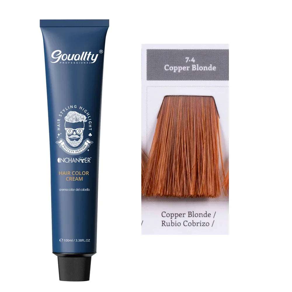 100ml Professional Hair Dye Permanent Golden Brown Sliver