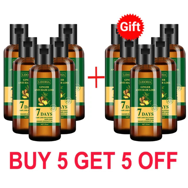 10Bottle Ginger Hair Growth Product Anti Hair Loss