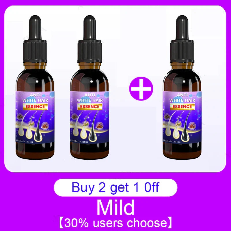 10PCS Gray White Hair Treatment Serum Liquid White