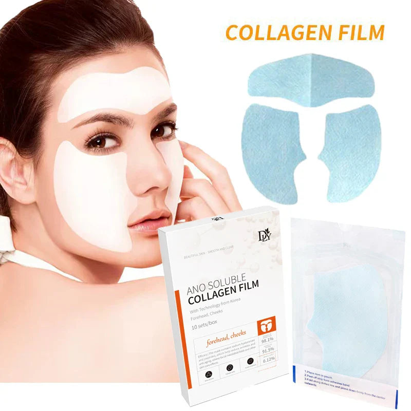 10Sets Water Soluble Collagen Film Gel Facial Mask