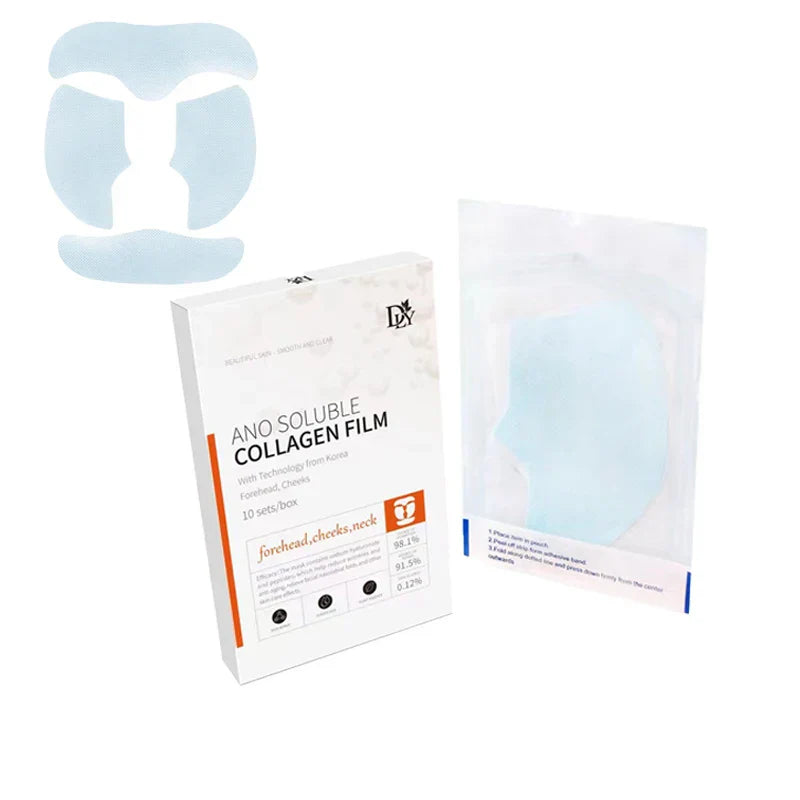 10Sets Water Soluble Collagen Film Gel Facial Mask