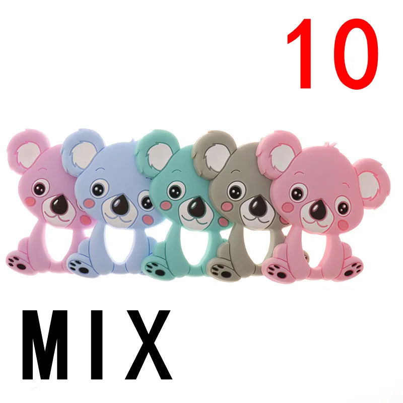 10pcs Silicone Teethers Babies Accessories Newborn Baby Teether