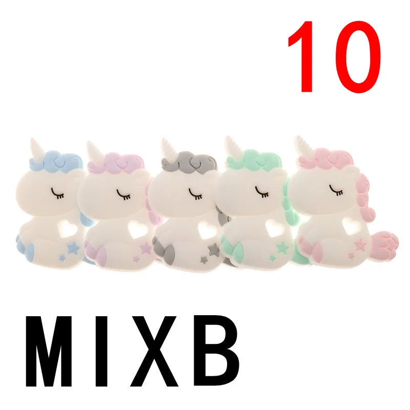 10pcs Silicone Teethers Babies Accessories Newborn Baby Teether