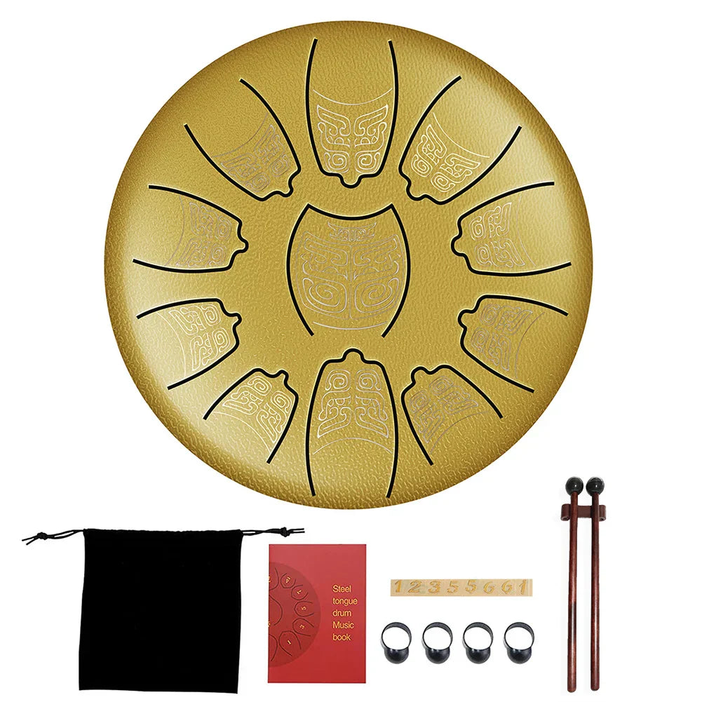 11 Tune Tongue Drum Hand Pan Glucopon Drum