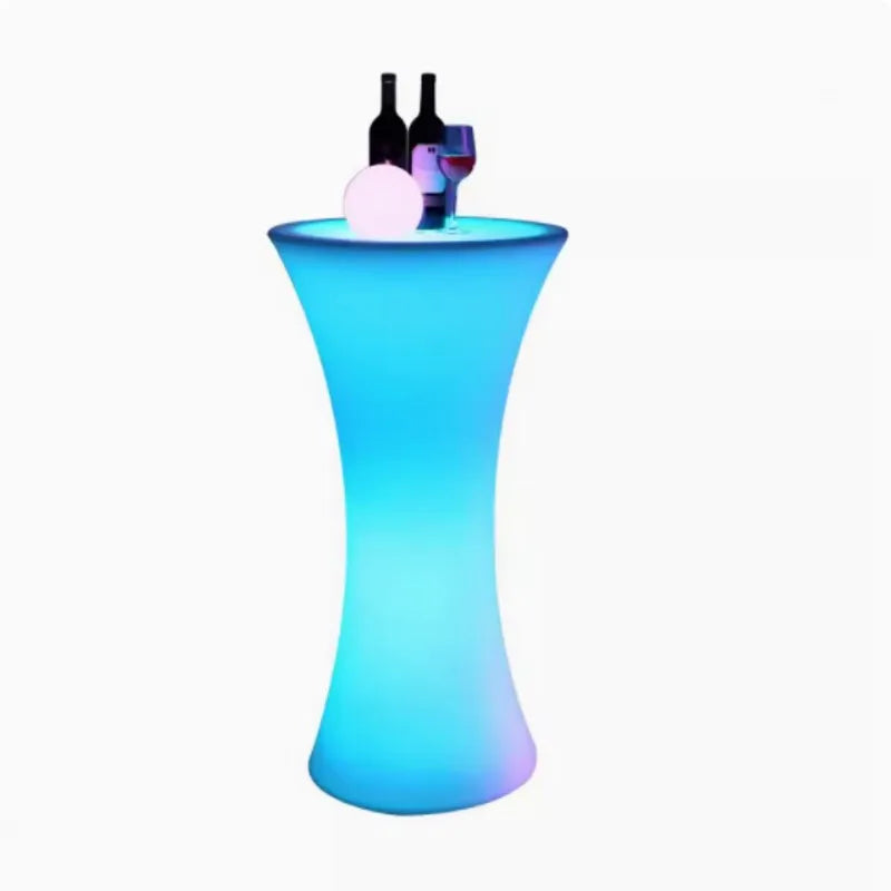 110CM LED Illuminated Round Cocktail Table Waterproof Bar