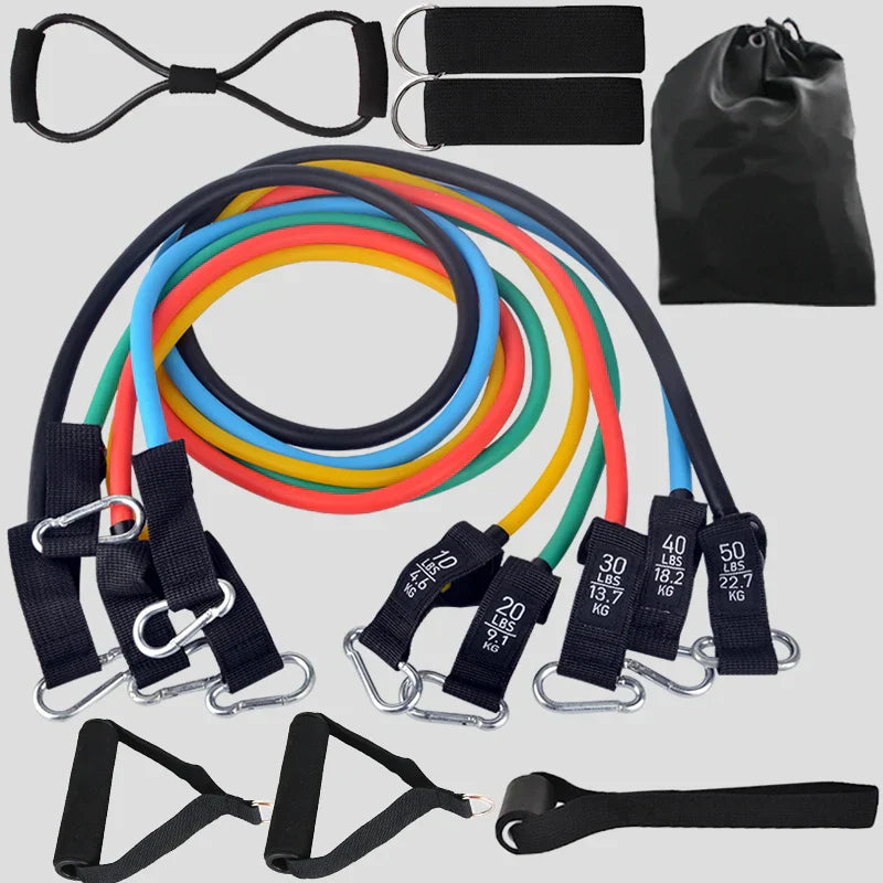 12PCS Resistance Bands Set Bodybuilding Home Gym Equipment