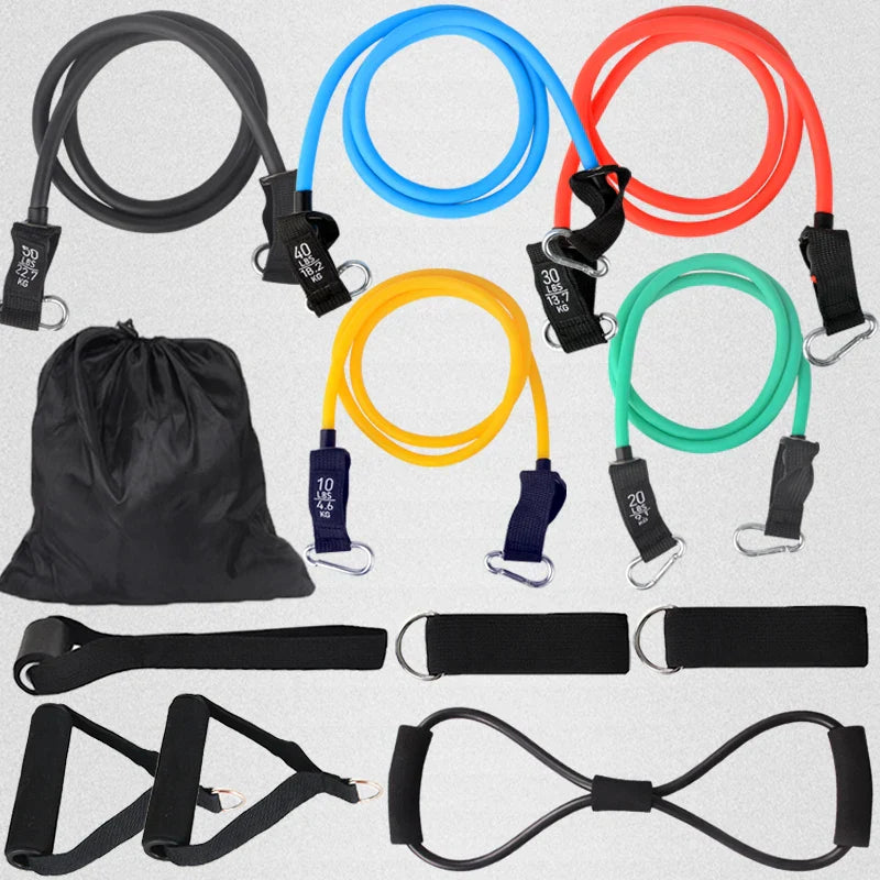 12PCS Resistance Bands Set Bodybuilding Home Gym Equipment