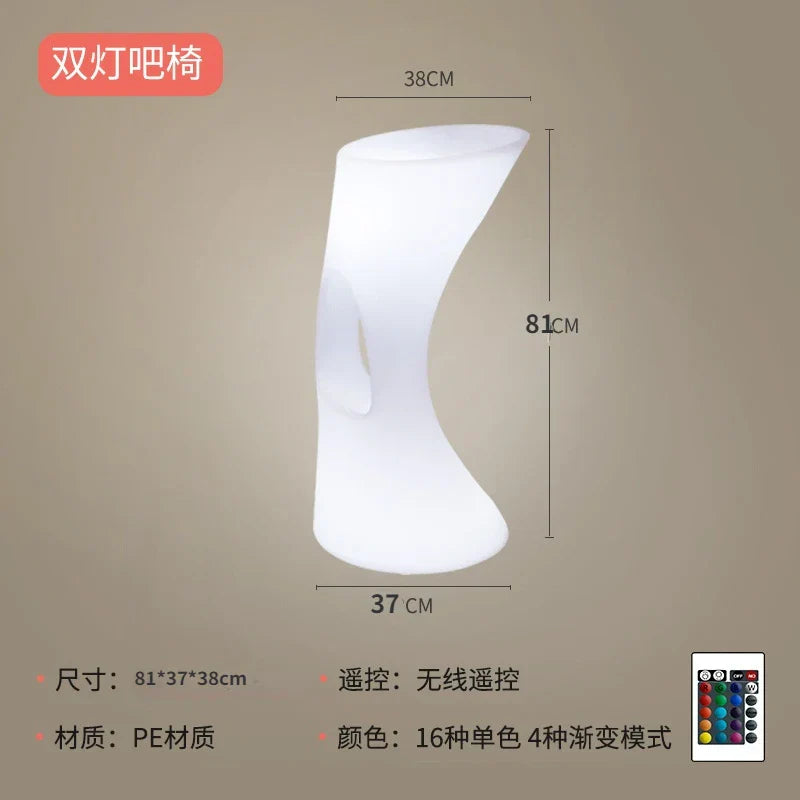 16-color LED Light-emitting Bar Table and Chairs Combination