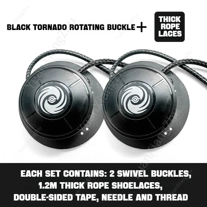 1Pair Swivel Buckle Automatic Shoelaces Without ties Adult