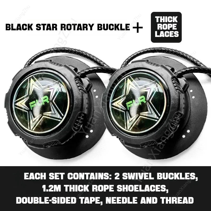 1Pair Swivel Buckle Automatic Shoelaces Without ties Adult