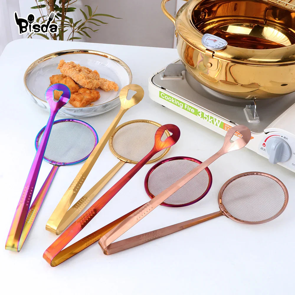 1Pc Stainless Steel Strainer Clips Gold Filter Clip