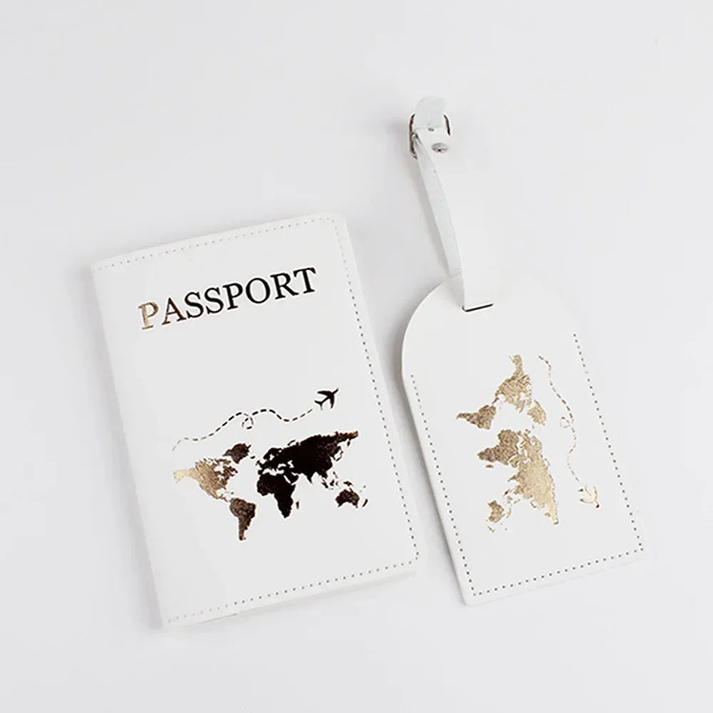 1Set PU Leather Flip Luggage Tag Light Soft
