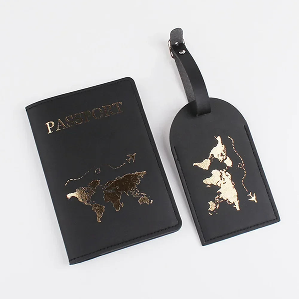 1Set PU Leather Flip Luggage Tag Light Soft