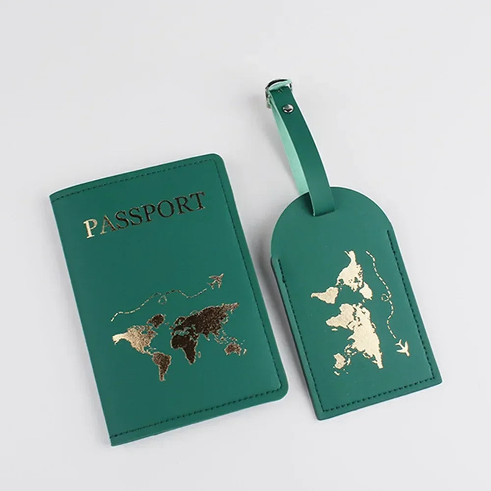 1Set PU Leather Flip Luggage Tag Light Soft