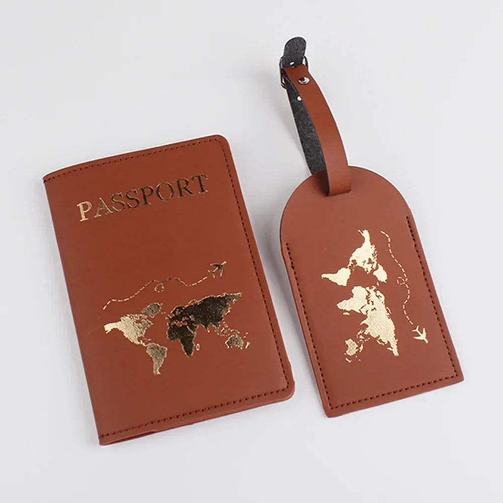 1Set PU Leather Flip Luggage Tag Light Soft