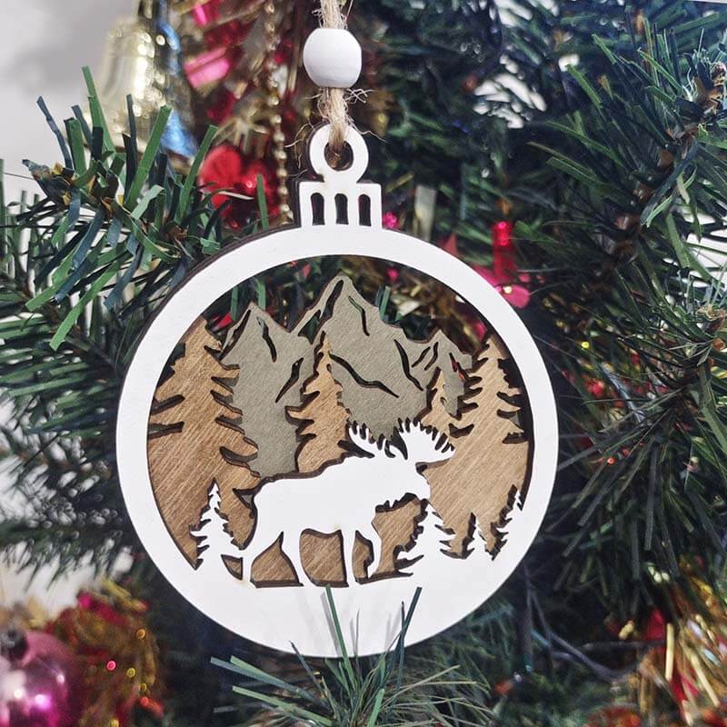 Wooden Handcraft Ornaments Christmas Tree Pendants
