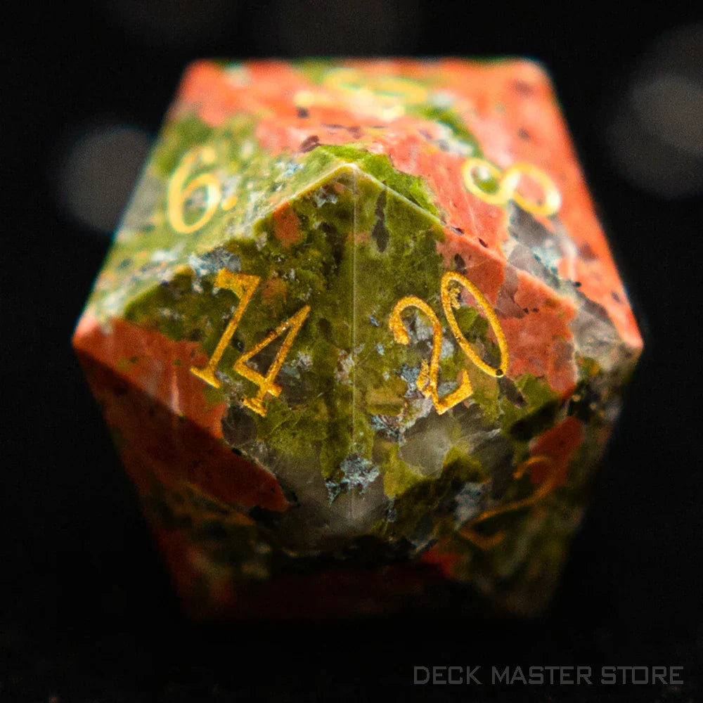 1pc 20 Sided D20 Dice Polyhedral Gemstone Various