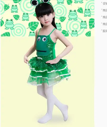 1pcs/lot children modern dance frog costume girl boy