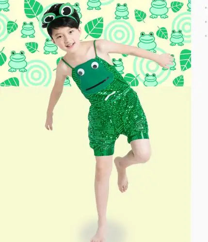 1pcs/lot children modern dance frog costume girl boy