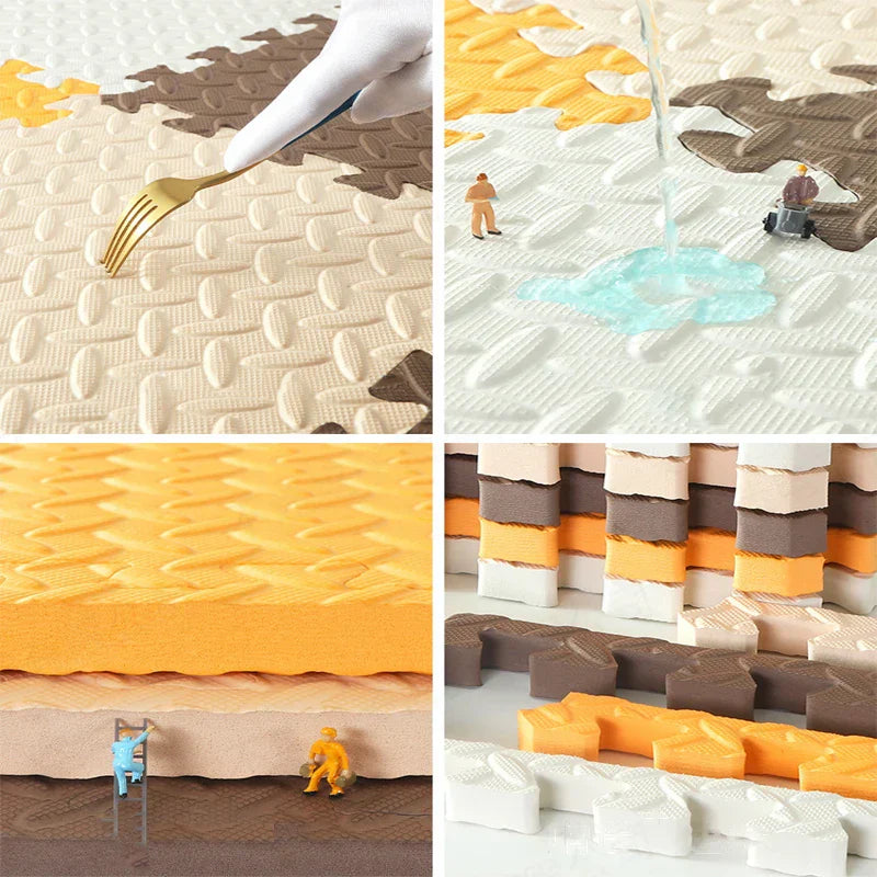 2.5CM Thick 30x30 Solid Color Baby Play Mat – Eco-Friendly Puzzle Carpet