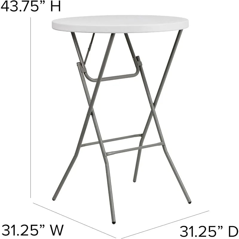 2.6' Round Folding Bar Height Table for Parties