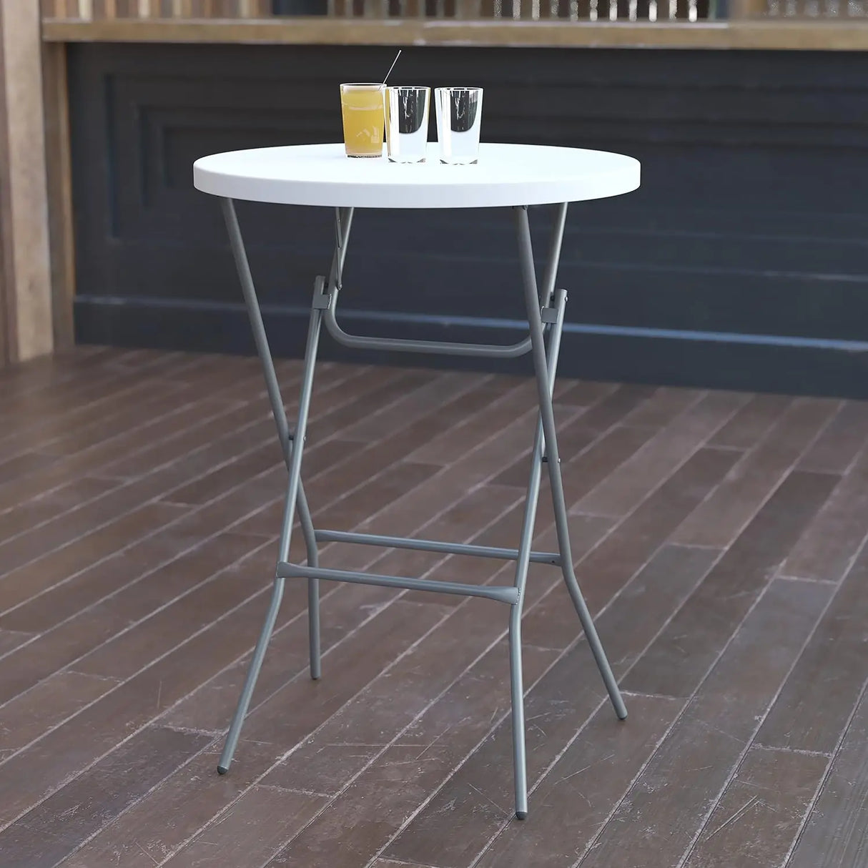 2.6' Round Folding Bar Height Table for Parties