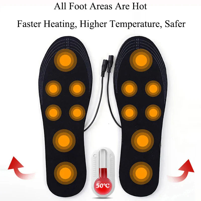 2019 USB Electric Heated Insoles Women Men Heated