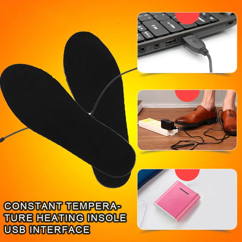 2019 USB Electric Heated Insoles Women Men Heated
