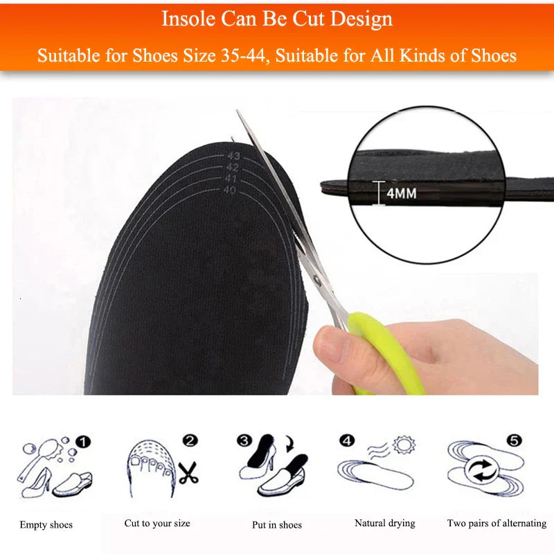 2019 USB Electric Heated Insoles Women Men Heated