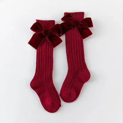 2020 Winter Kids Socks Toddlers Girls Big Bow