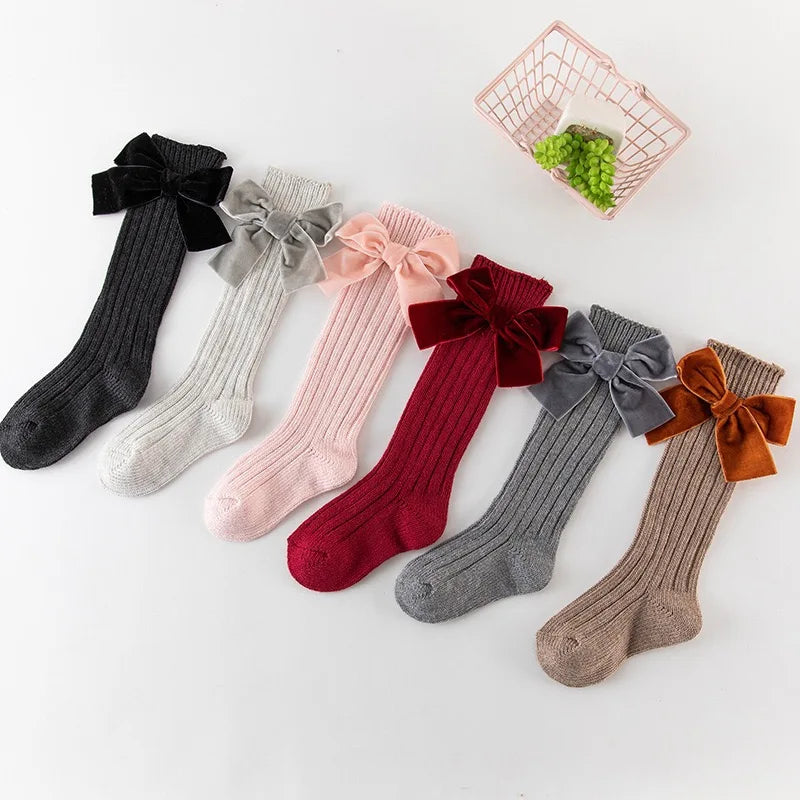 2020 Winter Kids Socks Toddlers Girls Big Bow