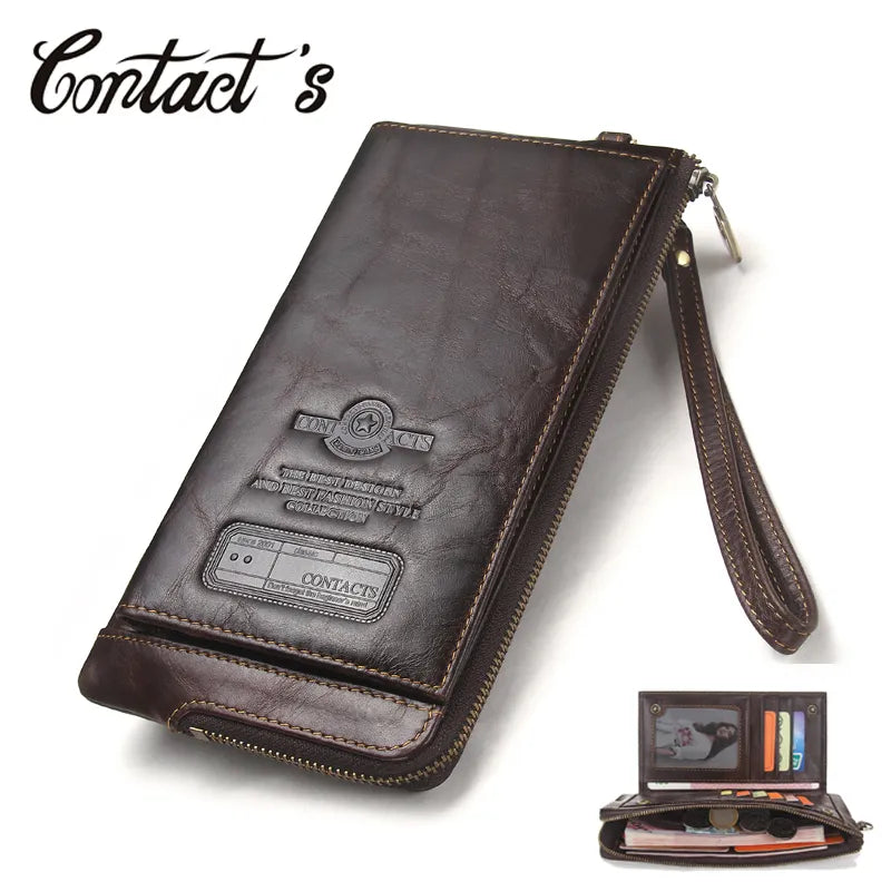 2022 Men's RFID Genuine Leather Wallet Clutch with Free Engraving