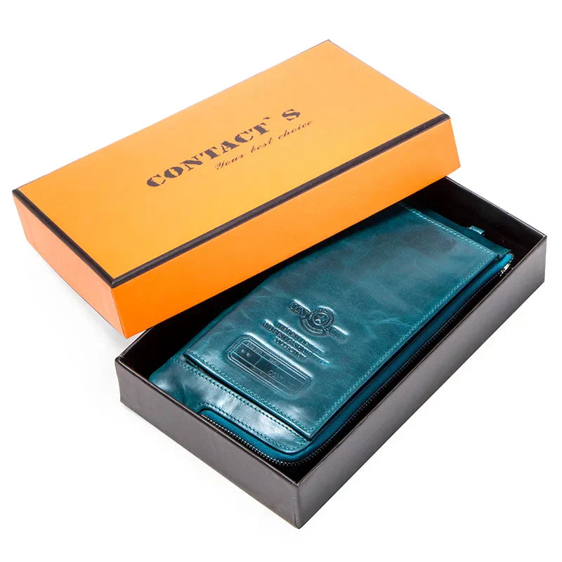 2022 Men's RFID Genuine Leather Wallet Clutch with Free Engraving