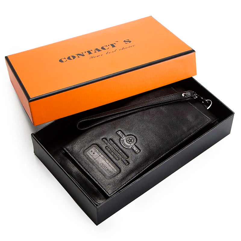 2022 Men's RFID Genuine Leather Wallet Clutch with Free Engraving