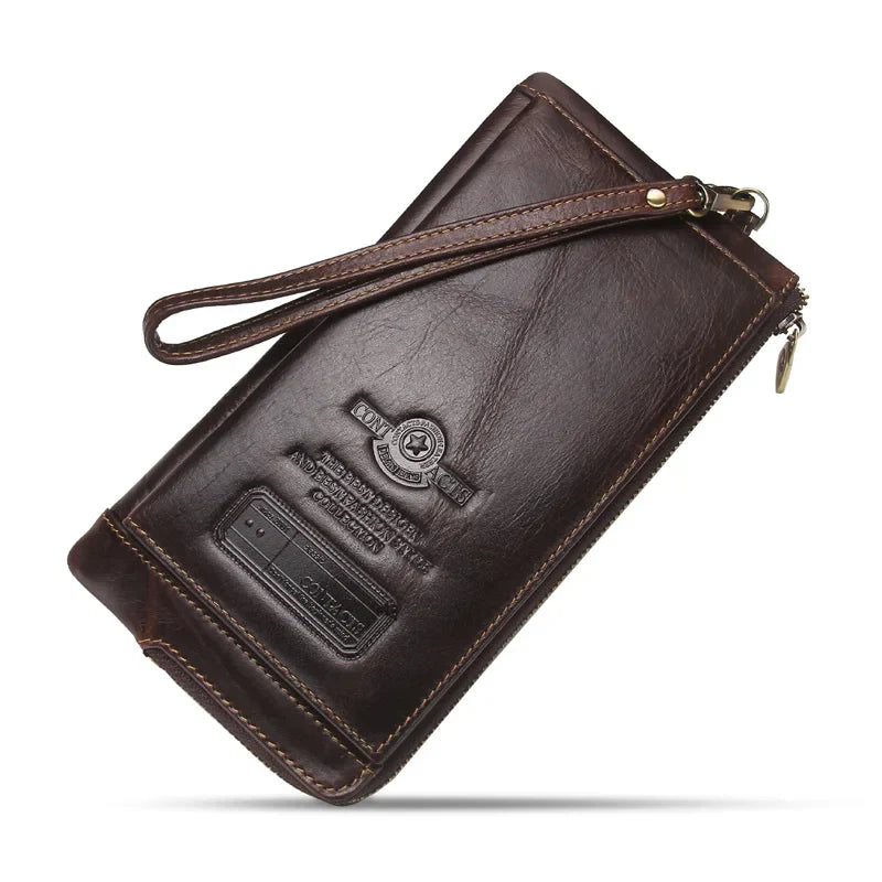 2022 Men's RFID Genuine Leather Wallet Clutch with Free Engraving