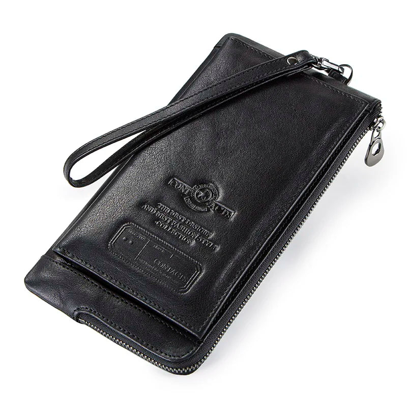 2022 Men's RFID Genuine Leather Wallet Clutch with Free Engraving