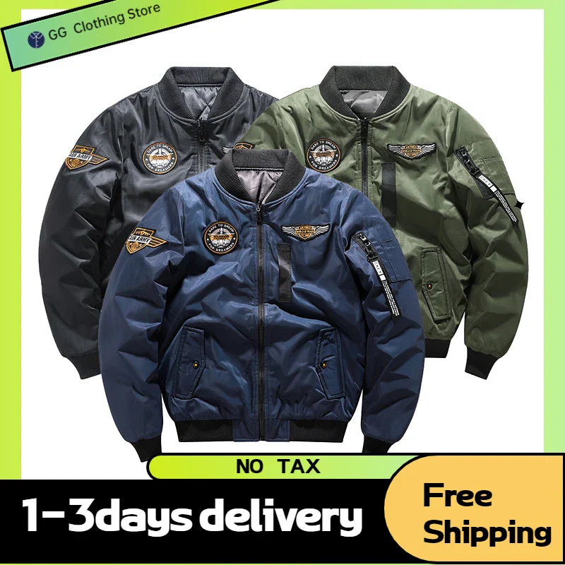 2022 Winter Man jackets new bomber coat racing