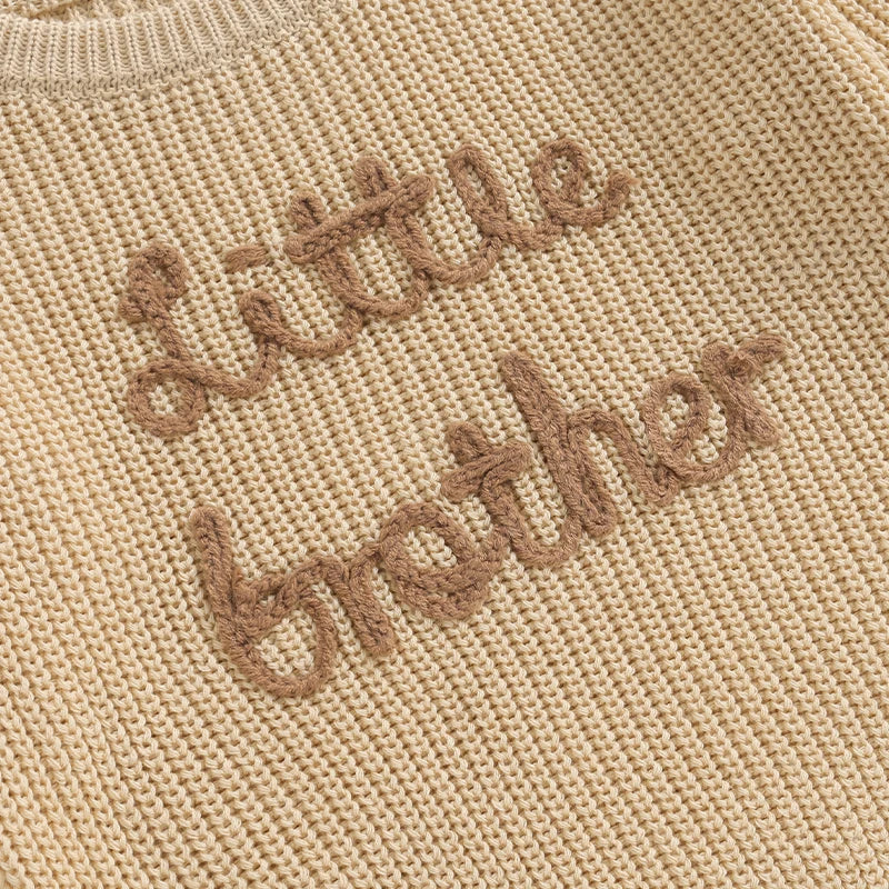 2023-09-18 Lioraitiin 0-18M Baby Boys Sweater Letter Embroidery